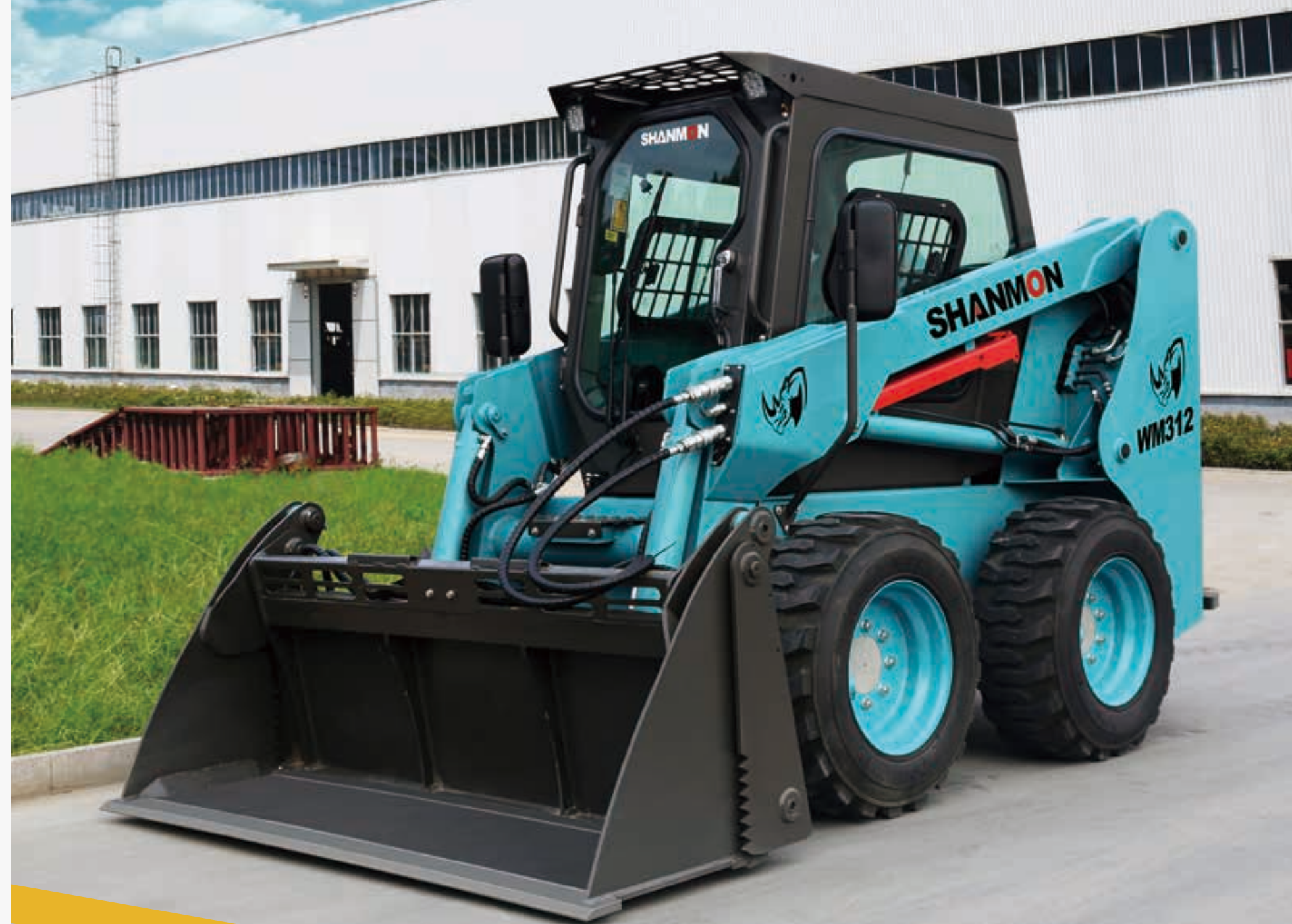 Cargadora compacta YUYAN YM312 | Mini cargadora compacta de 1200 kg | Motor Kubota y Yanmar Disponible